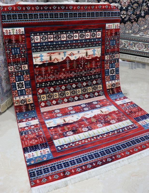 فرش بلوچی زمینه قرمز برند شیان