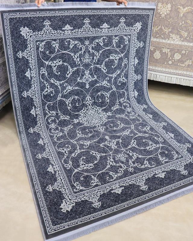 فرش افشان زمینه دودی  700شانه برند سهند