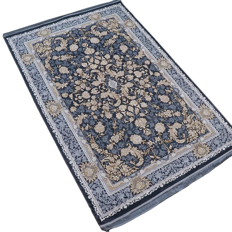 فرش افشان طلاکوب زمینه زغالی برند شیان کد40190