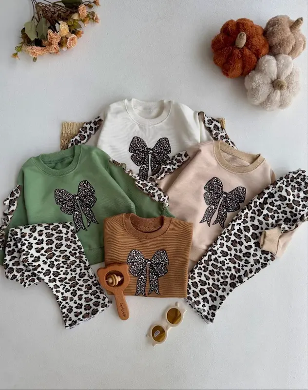 ست بلوز وشلوار پاپیون پلنگی