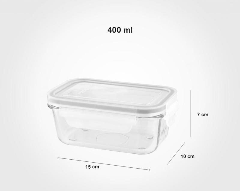 ظرف شیشه ای 400 لیمون