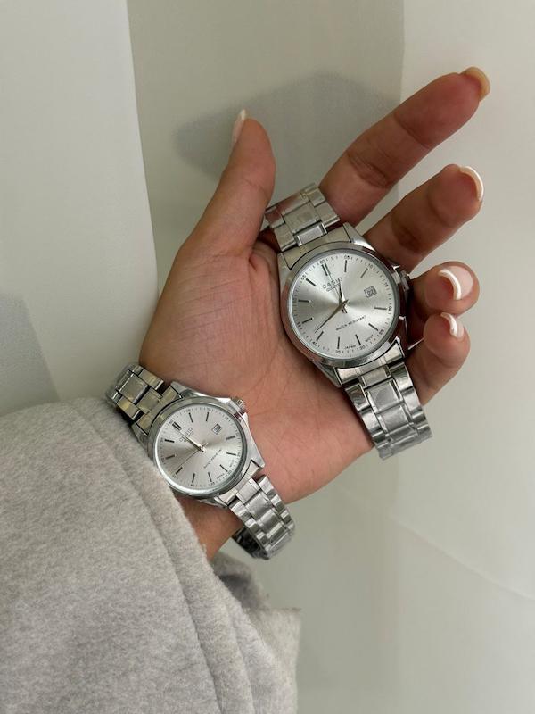 ساعت کاسیو بند سیلور تقویم دار 