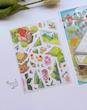 استیکر ۳ بعدی کلبه چاپگر و کابین جمع آوری کارت(۳ ورق استیکر و ۱ کارت صحنه)