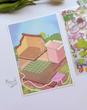 استیکر ۳ بعدی کلبه چاپگر و کابین جمع آوری کارت(۳ ورق استیکر و ۱ کارت صحنه)