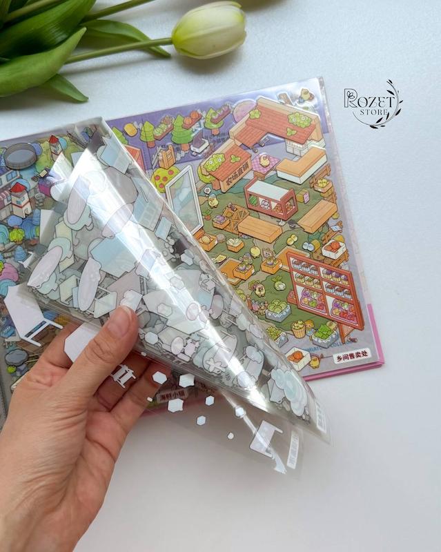 کتاب استیکر ۳ بعدی (شامل ۱۲ صحنه جذاب)