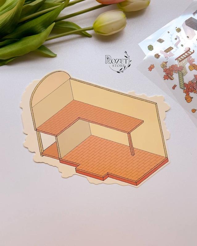 استیکر ۳ بعدی جشن تولد ( ۳ ورق استیکر و ۱ کارت صحنه )