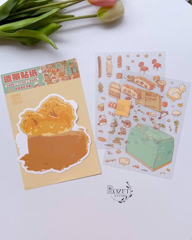 استیکر ۳ بعدی غذا ( ۲ ورق استیکر و ۱ کارت صحنه )