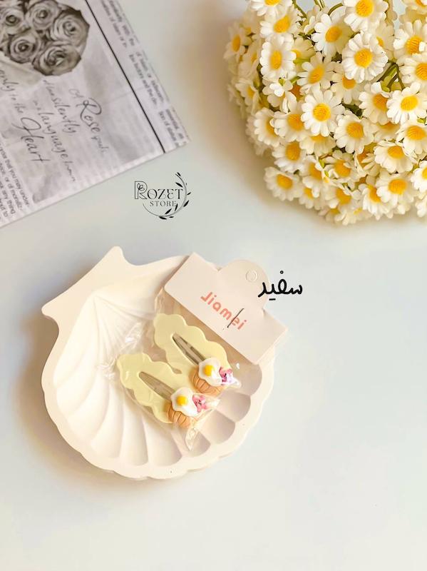 گیره مو تق تقی جفتی پیکسل دار 