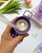 قمقمه پلاستیکی نی دار و آسان نوش کرومی 