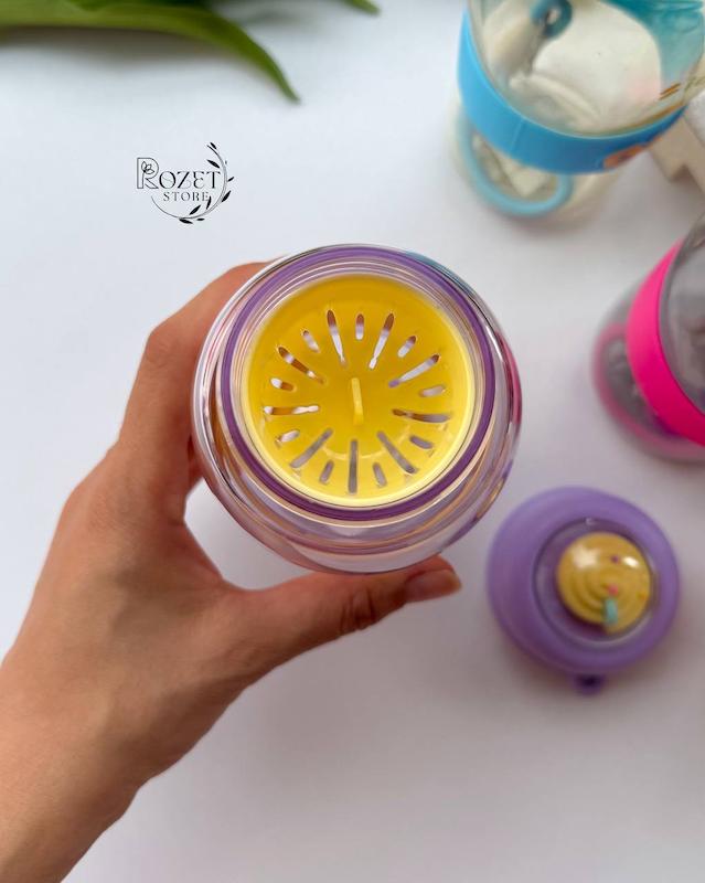 قمقمه پلاستیکی دارای صافی طرح بستنی CUTE 