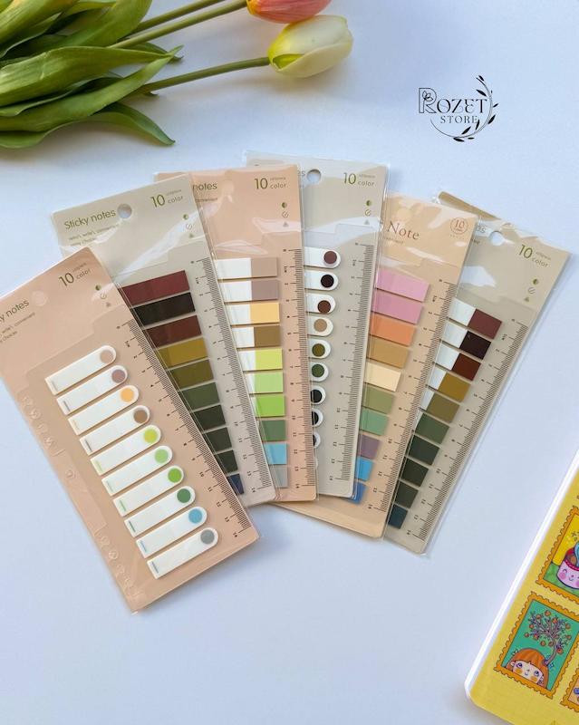 استیک نوت ۱۰ رنگ خط کش دار ( جدید )