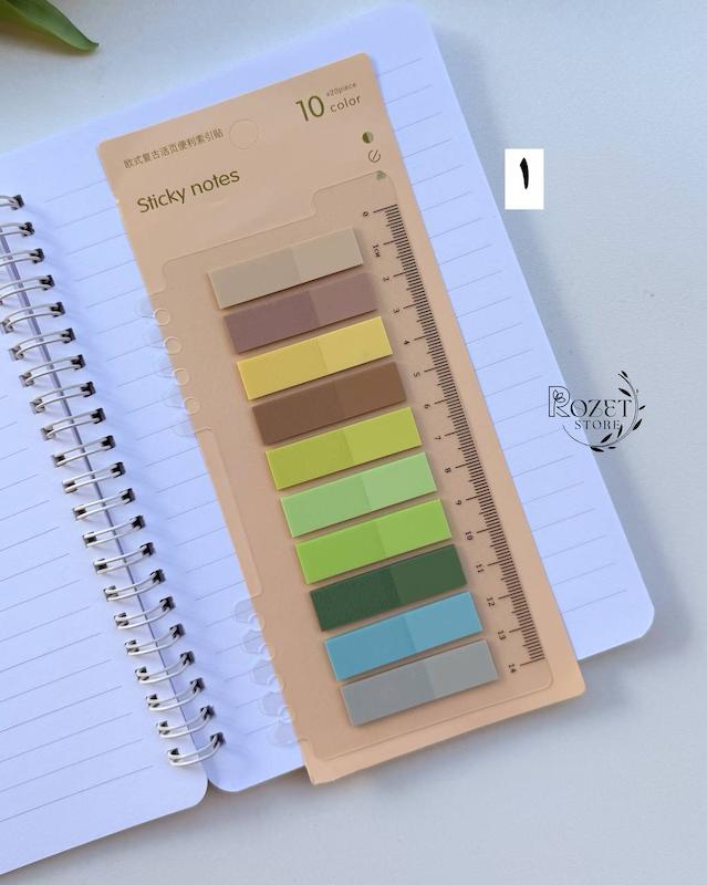 استیک نوت ۱۰ رنگ خط کش دار ( جدید )