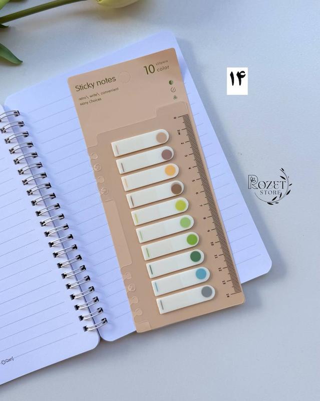 استیک نوت ۱۰ رنگ خط کش دار ( جدید )