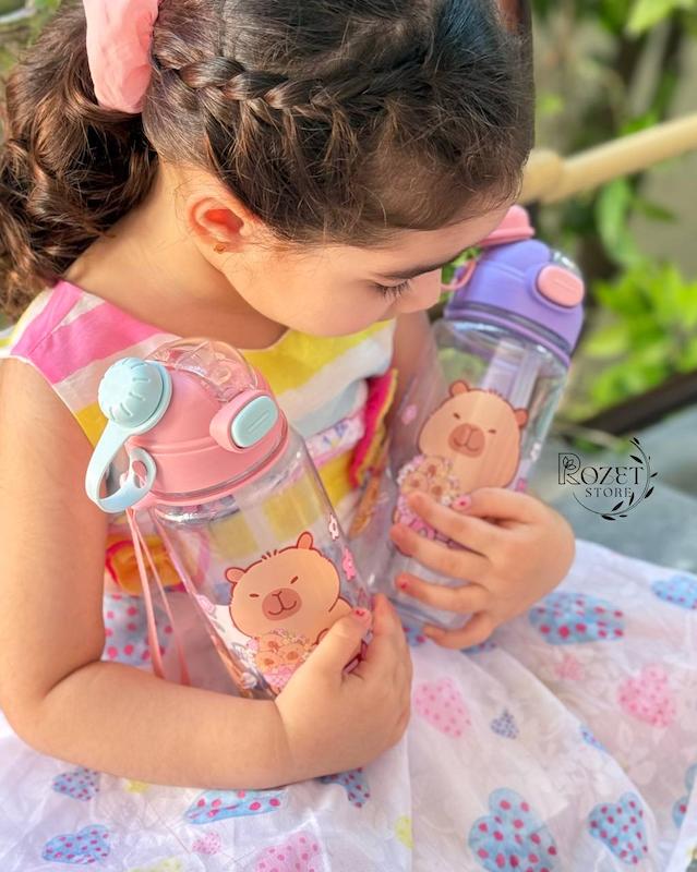 قمقمه وارداتی نی دار و آسان نوش کاپی بارا ( استیکردار )