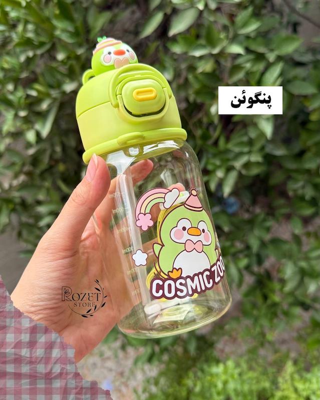 قمقمه وارداتی نی دار کودک مدل سر عروسکی 