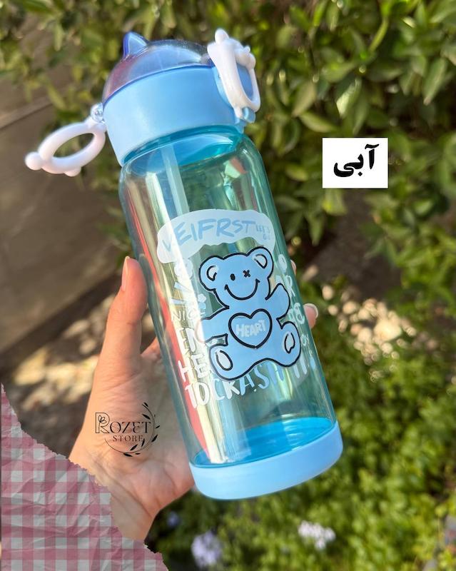 قمقمه وارداتی نی دار طرح حیوانات 