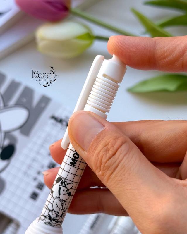 خودکار ژله ای گریپ دار میکی ( رنگ بدنه سفید )
