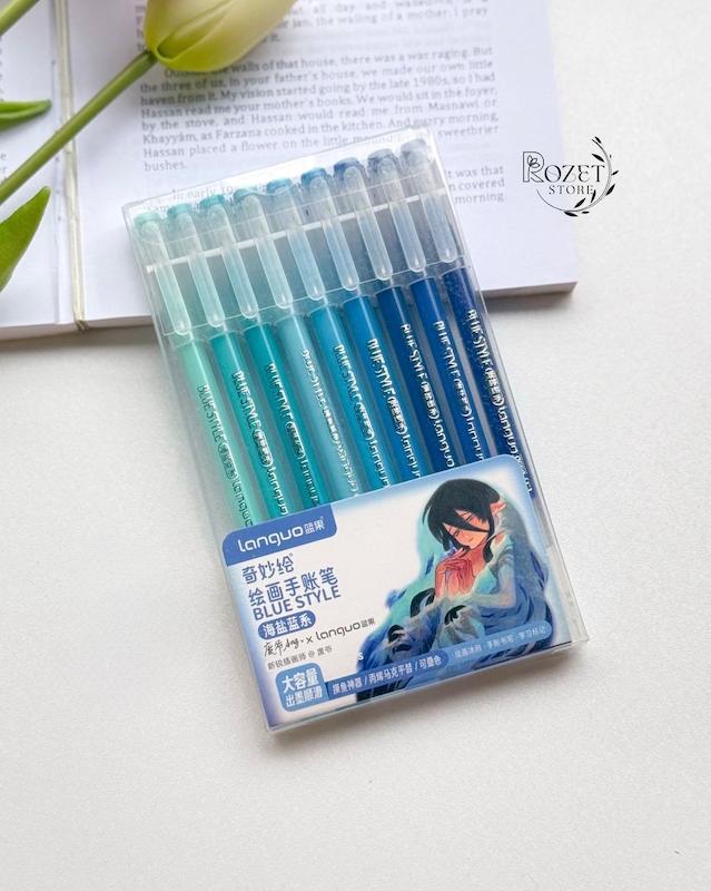 خودکار ۹ رنگ لانگو مدل Blue Style (طیف آبی)