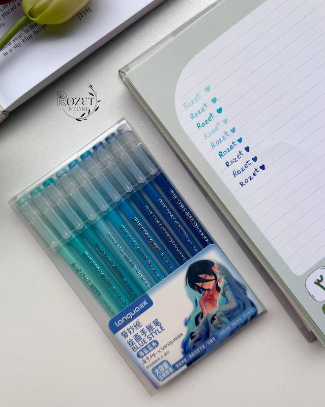 خودکار ۹ رنگ لانگو مدل Blue Style (طیف آبی)
