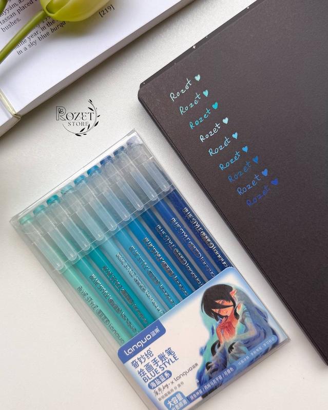 خودکار ۹ رنگ لانگو مدل Blue Style (طیف آبی)
