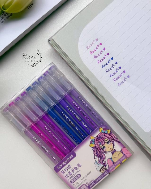 خودکار ۹ رنگ لانگو مدل Purple Style (طیف بنفش)