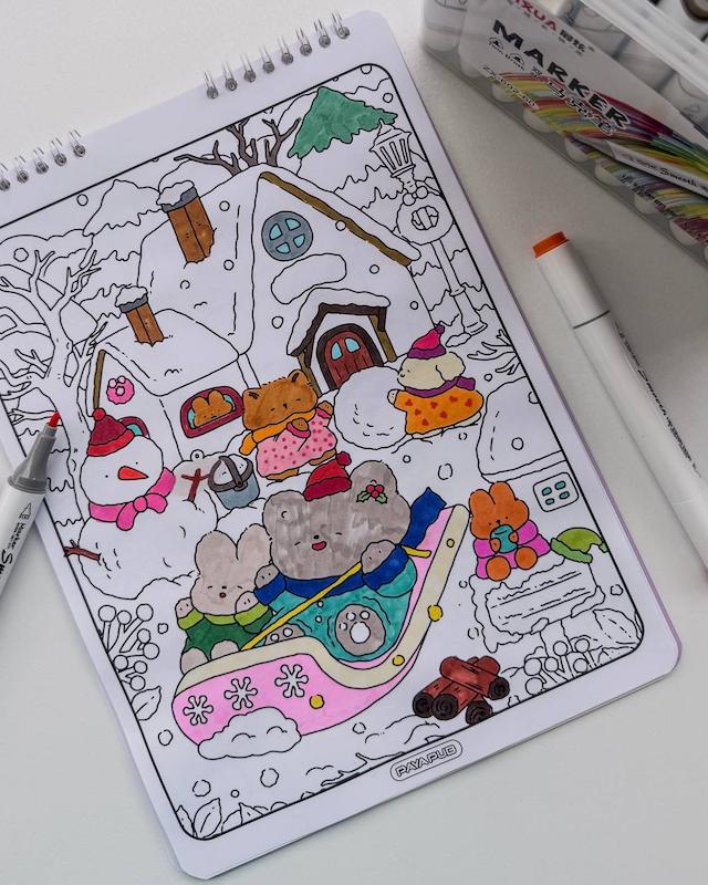 ماژیک دو سر براش و تخت ۶۰ رنگ ZUIXUA مدل Marker Smooth 