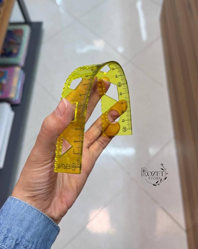 خط کش ۲۰ سانت ساده و شابلون دار ژله ای نشکن