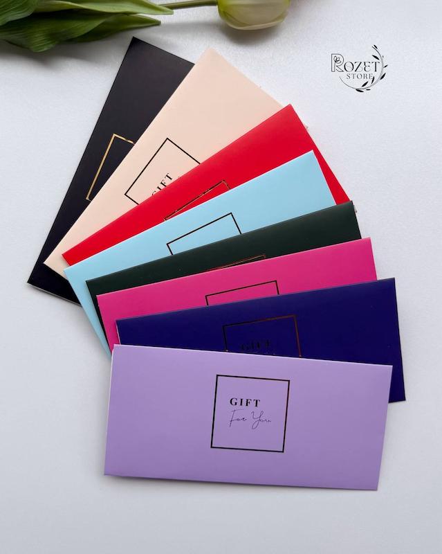 پاکت پول رنگی طلاکوب LUXERY 