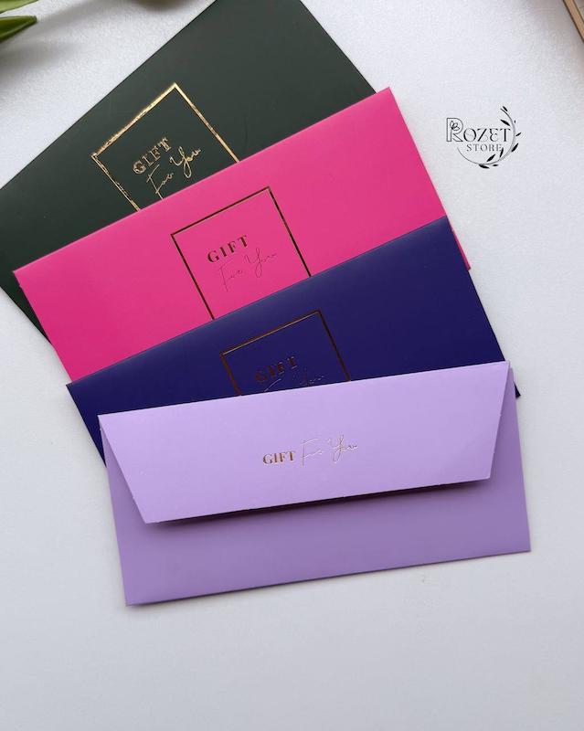 پاکت پول رنگی طلاکوب LUXERY 