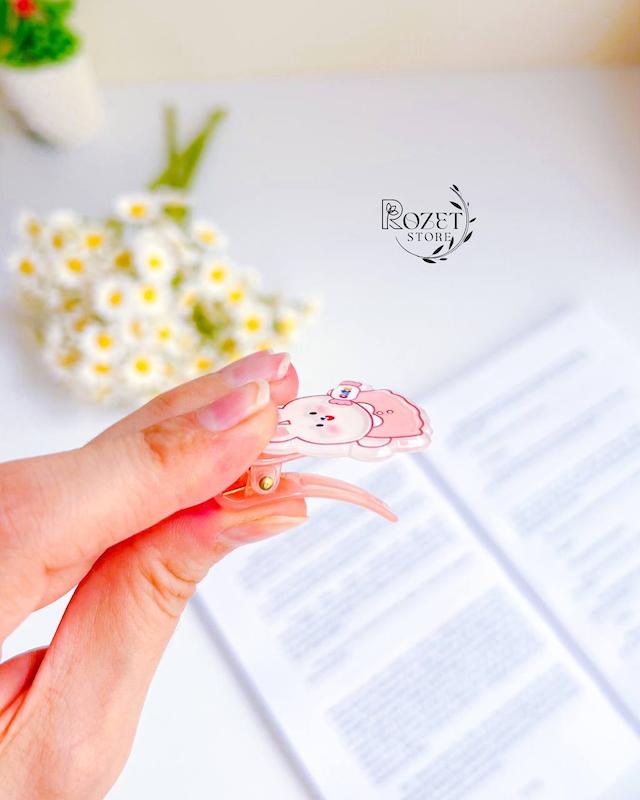 گیره مو‌ انبری کریستالی جفتی