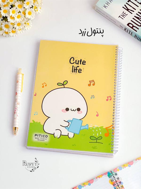 دفتر ۱۰۰ برگ خط دار مجلد فانتزی 