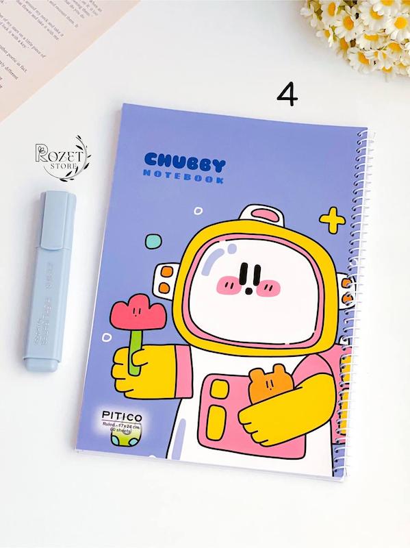 دفتر ۶۰ برگ خط دار سری chubby