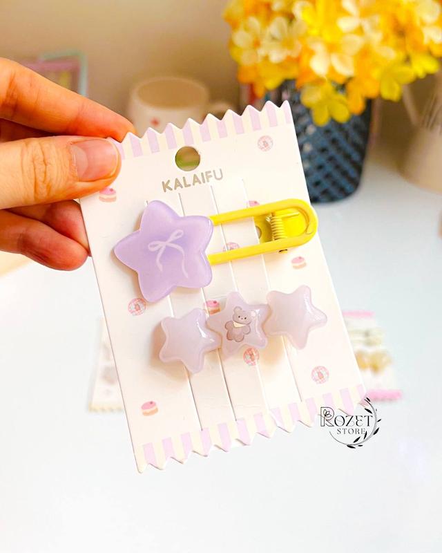 گیره مو انبری ستاره و سه ستاره(پک ۲ عددی)