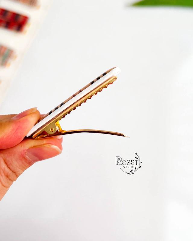 گیره مو انبری جفتی طرح دار