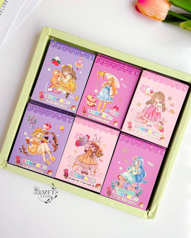 دفترچه استیکر کاغذی ژاپنی طرح دختر