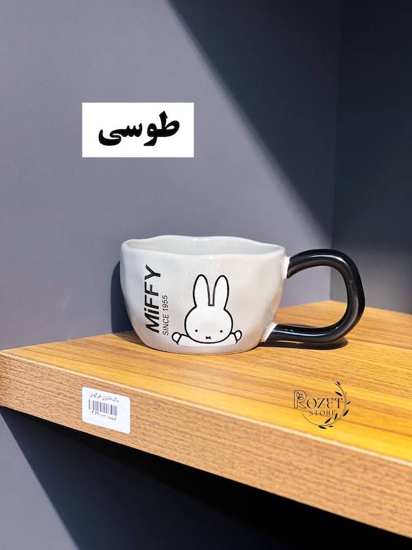 ماگ دسته رنگی خرگوش 