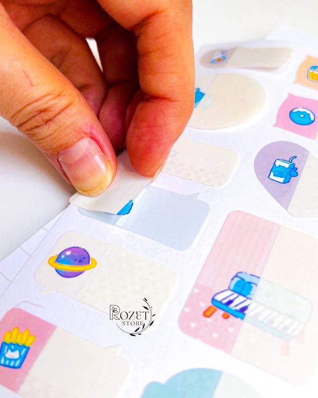استیکر نام (برچسب اسم ضد آب فانتزی)