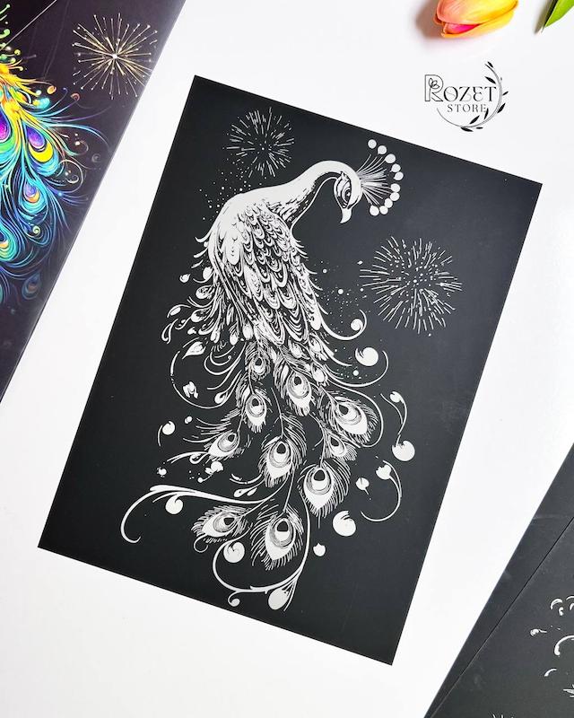 اسکرچ بزرگسال یا نقاشی خراشیدنی( ۴ برگی) 