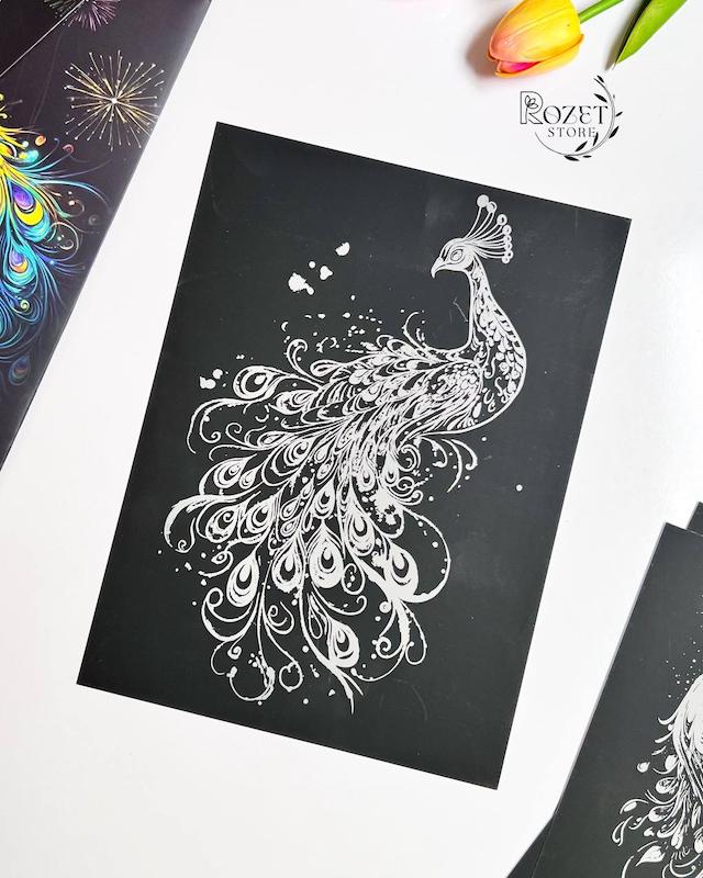 اسکرچ بزرگسال یا نقاشی خراشیدنی( ۴ برگی) 