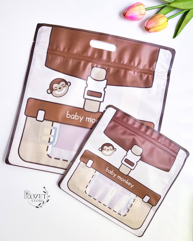 زیپ کیپ کوله پشتی طرح بچه میمون