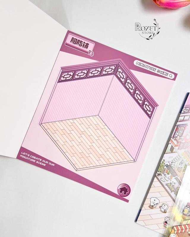 دفترچه استیکر ۳ بعدی کسب و کار (شامل ۶ فروشگاه جذاب)