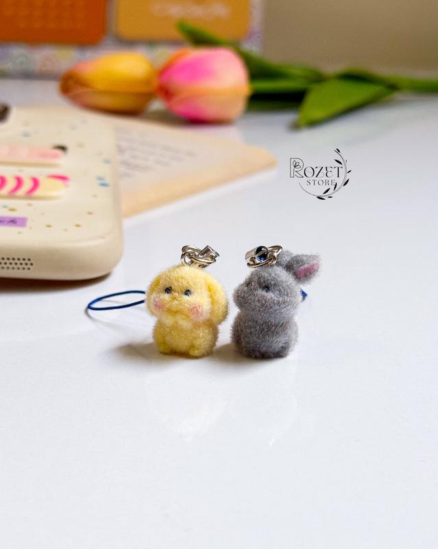 آویز مخملی موبایل مدل حیوانات