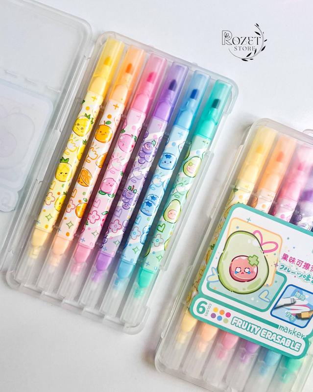 ماژیک هایلایتر مکعبی میوه ای پاک شونده( عطری)