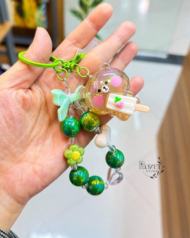 جاکلیدی آویزدار خرس و‌ بستنی