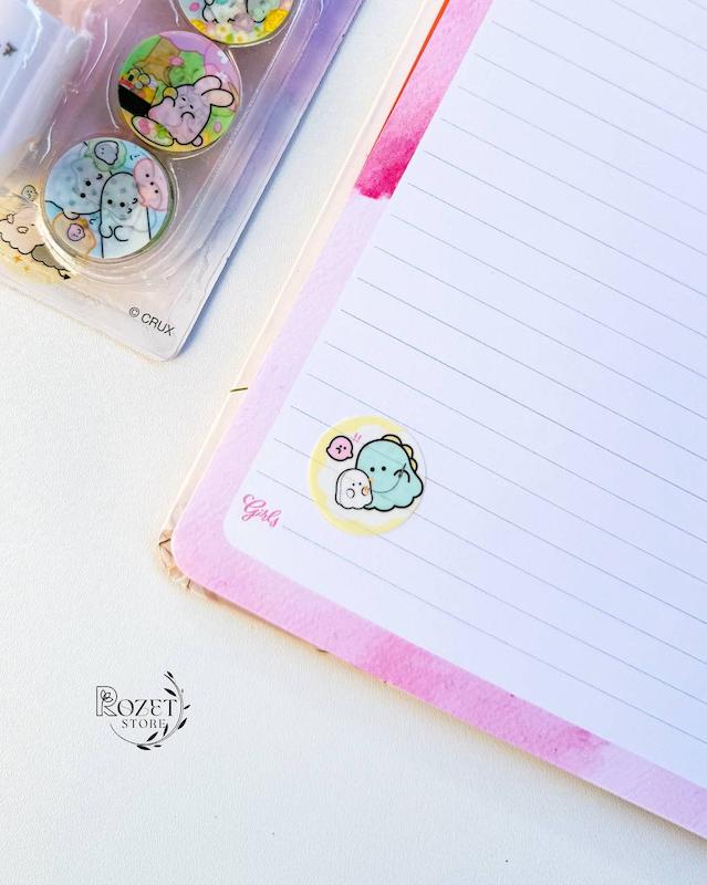 مهر فشاری استیکری همراه با یدک 