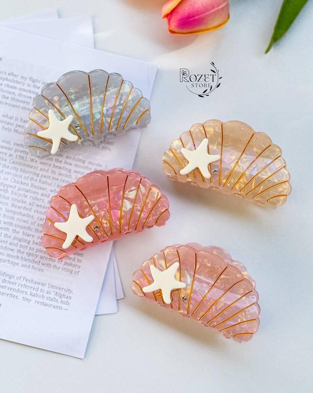 کلیپس مو صدفی ستاره دار