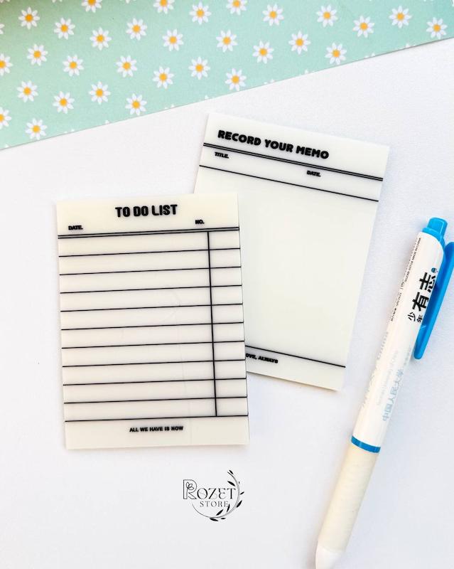 استیک نوت شفاف ساده و خط دار 