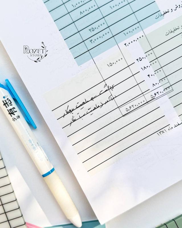 استیک نوت شفاف رنگی خط دار