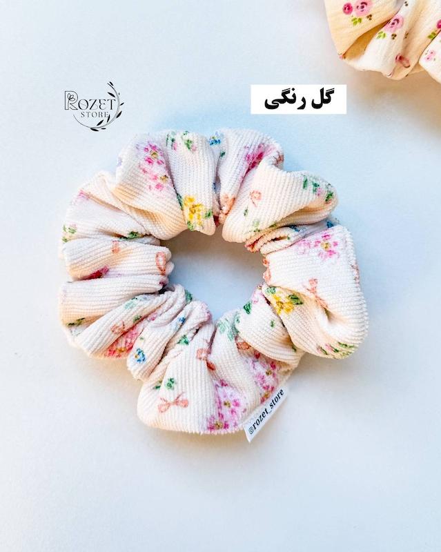 کش مو مخمل کبریتی طرح دار