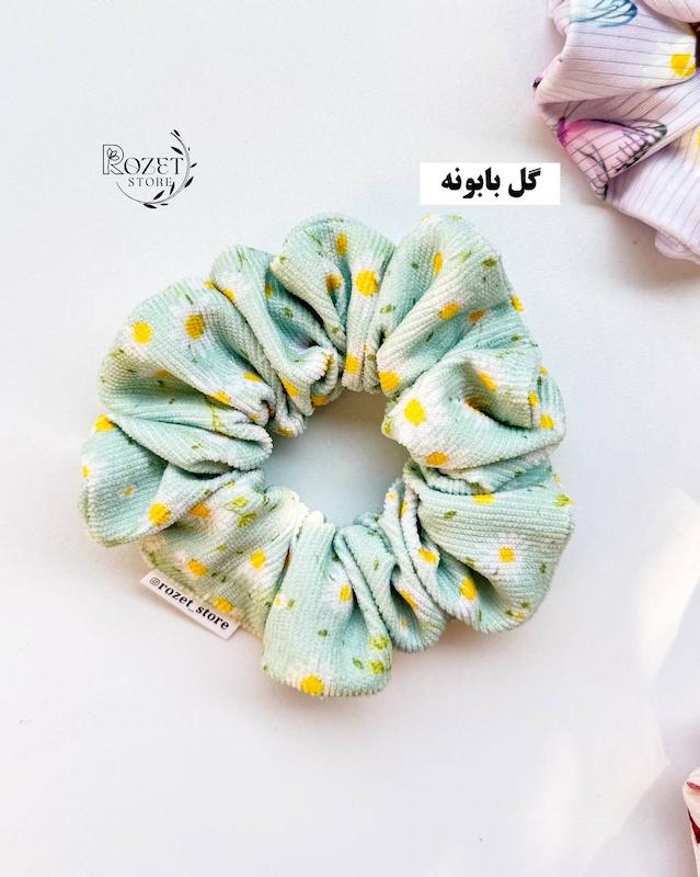 کش مو مخمل کبریتی طرح دار